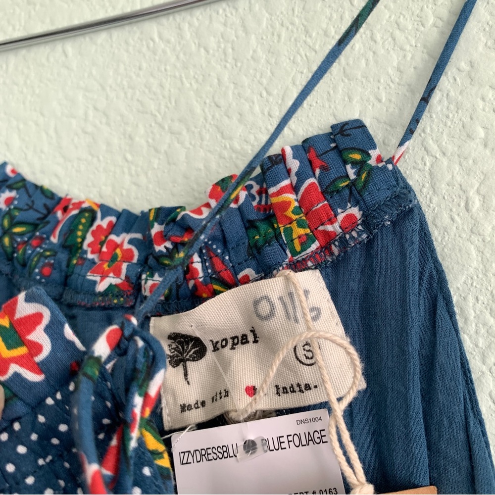 ANTHROPOLOGIE KOPAL embroidered dress Small floral print NWT new tiered halter - Picture 11 of 16